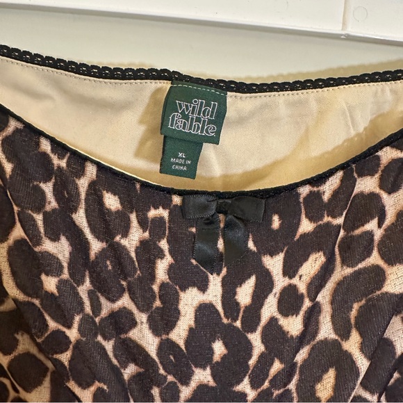 Wild Fable Ruched Leopard Mini Skirt - XL - Picture 4 of 5